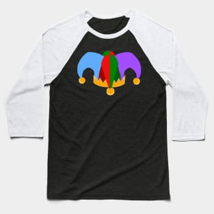 Colorful Novelty Court Jester Hat Baseball T-Shirt